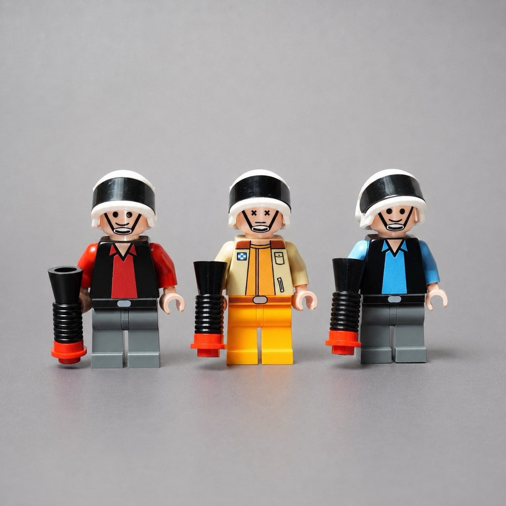 TCS trooper Friend Minifigures x3 red blue yellow