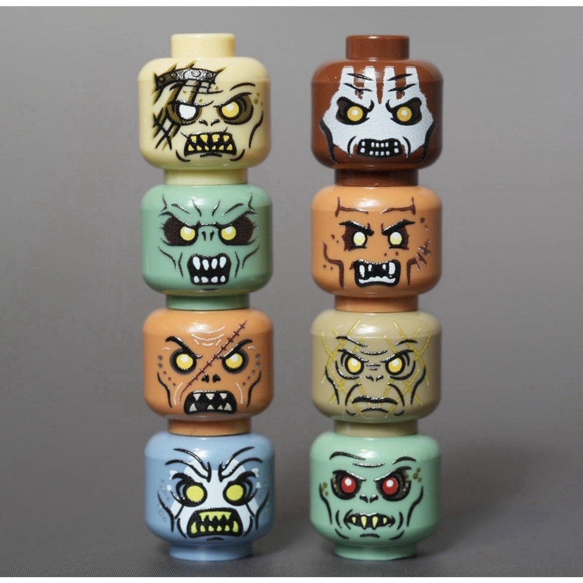 Orc minifigure heads x16