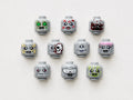 Lego Zombie Minifigure Head Parts -Printed On Real Lego minifig Apocalypse Lot7A