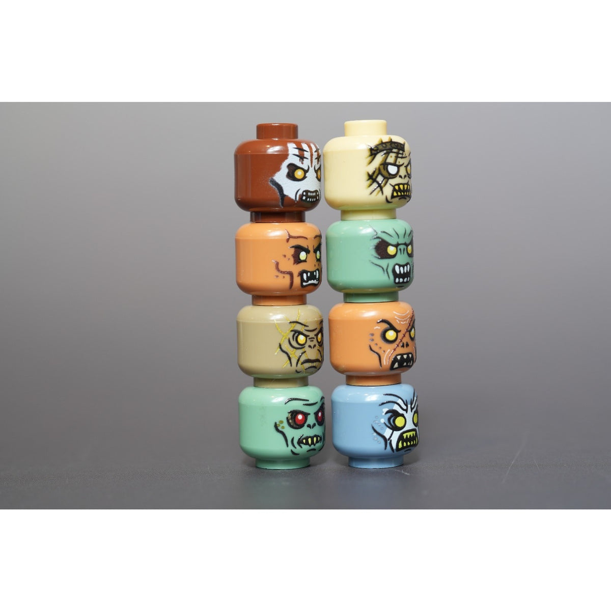 Orc Minifigure Heads x8