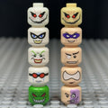 Villian Minifigure Head Bundle x10