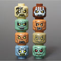 Orc Minifigure Heads x8