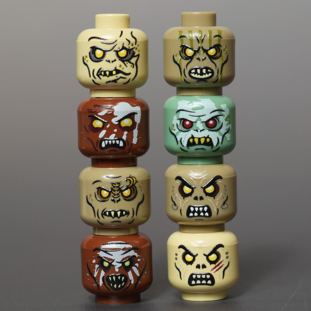 Orc minifigure heads x16
