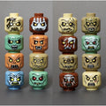 Orc minifigure heads x16