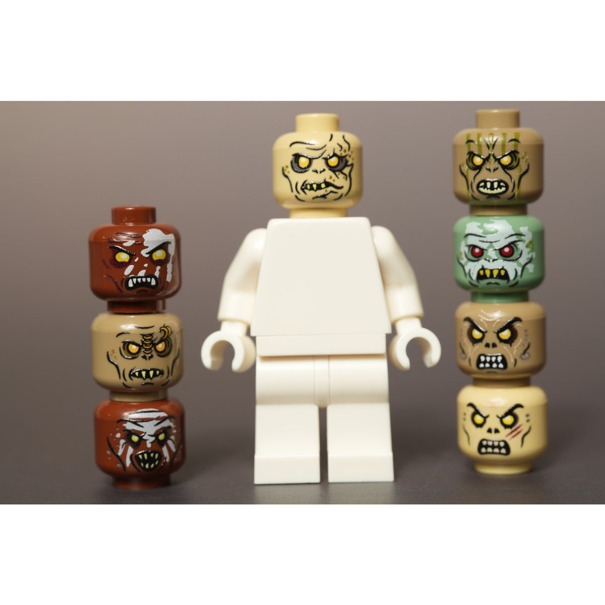 Orc minifigure heads x8