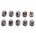 Zombie Heads x10 minifigure printed on LEGO® lot (1A)