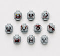 Zombie Minifigure Head Parts - minifigure Apocalypse Lot6A
